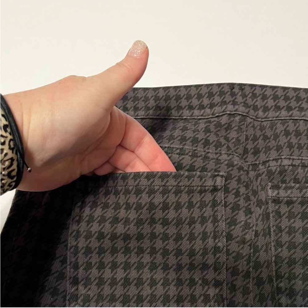 Spanx Black Gray Houndstooth Ankle Jegging Leggings‎ Womens Medium Two Pockets - Picture 10 of 13